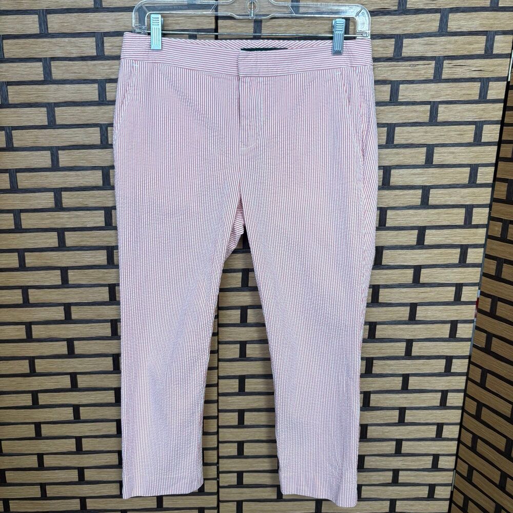 Lauren Ralph Lauren Pink And White Seersucker Crops Size 2P